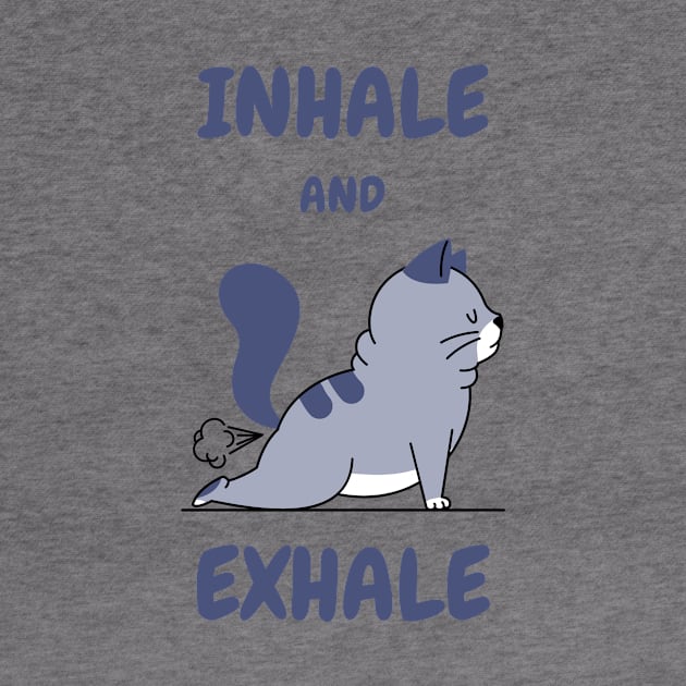 yoga cat funny inhale and exhale by Mced